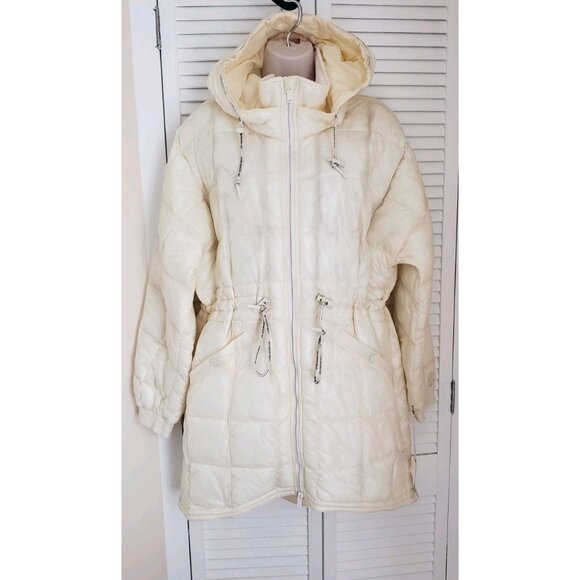 NEW FREE PEOPLE MOVEMENT PATRICIA PACKABLE PONCHO PUFFER COAT JACKET XS IVORY - Picture 3 of 11